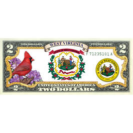 State Bird and Flower Enhanced $2 Bill Collection 11346 0026 a WestVirginia