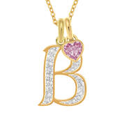 Personalized Birthstone Diamond Initial Pendant 11321 0017 a main