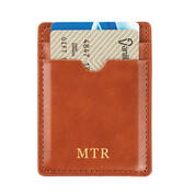 Monogrammed Luxe Brown Compact Wallet 12463 0013 b cards