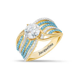 Personalized Winding Way Birthstone Ring 11761 0014 c march