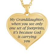Footprints in Sand Granddaughter Pendant 1455 001 6 2