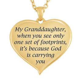 Footprints in Sand Granddaughter Pendant 1455 001 6 2