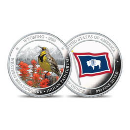 The State Bird and Flower Silver Commemoratives 2167 0104 a commemorativeWY