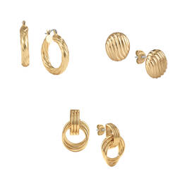 Golden Elegance Three Earring Set 12684 0016 a main
