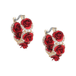 Endless Love Rose Pin with Free Matching Earrings 12343 0019 c earring