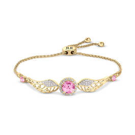 Personalized Angel Wing Birthstone Bracelet by Michael OConnor 12244 0019 j october