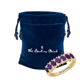Genuine Amethyst Birthstone Ring 12394 0025 g giftpouch