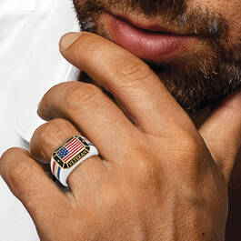 Freedoms Shield American Flag Ring 12490 0028 m model