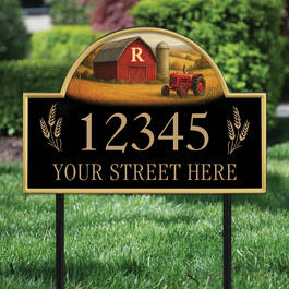 Home is in the Heartland Address Plaque 12781 018 b outdoor