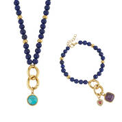 True Blue Lapis Charm Necklace with FREE Matching Bracelet 12612 0021 a main