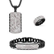 The Personalized Black Steel Mens Set 12261 0017 a main