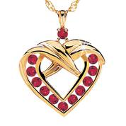 A Dozen Rubies Heart Pendant 9210 004 9 1