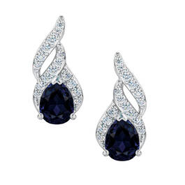 Genuine Birthstone and Diamond Earrings 11573 0020 i september