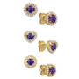 Genuine Birthstone Earring Set 12496 0014 e february