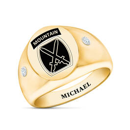 Personalized Army Unit Insignia Diamond Ring 12272 0055 a main
