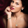 Perfectly Paired Love Knot Pendant with Matching Earrings 4922 0122 m model