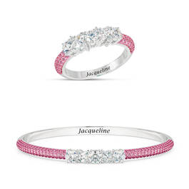 Brilliant Birthstone Bangle with Free Matching Ring 12683 0017 j october