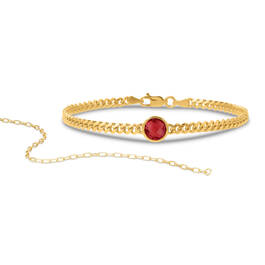 Everyday Elegance Birthstone Bracelet with Free Matching Bracelet 12580 0011 g july