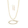 Golden Glamour Triple Necklace Bracelet&Earring Collection 12917 0015 b heartset