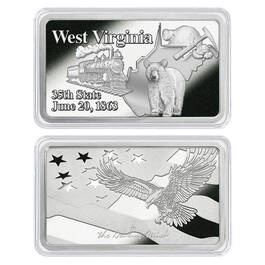 America the Beautiful Silver Plated Ingot Collection 11985 0014 zx WV