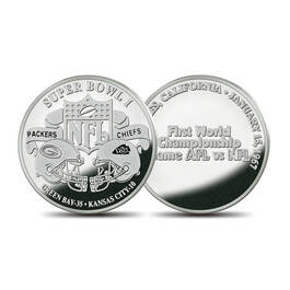 Super Bowl Flip Coin Silver Plated Collection 11732 0044 a commemorative