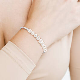Pretty in Pearls Silver Flex Bracelet 11523 0013 m model