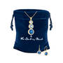 The I Love You Ocean Blue Pendant with FREE Matching Earrings 12893 0013 g giftpouch