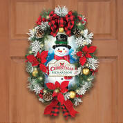Personalized Family Christmas Wreath 12819 0014 c door zoom