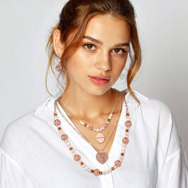 Serenity Copper Necklace Set with Free Matching Earrings 12616 0019 m model
