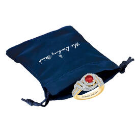 Personalized Genuine Birthstone Swirl Ring 10904 0014 n gift pouch