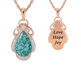 Love Hope Joy Turquoise Copper Necklace 11198 0017 a main