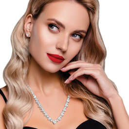 Hearts Afire Tennis Necklace with FREE Matching Earrings 11988 0011 m model