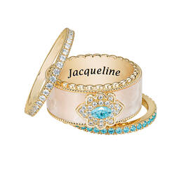 Birthstone Triumph Ring Set with Free Matching Earrings 12274 0020 c march