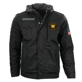 The Personalized Veteran Hooded Trucker Jacket 12560 0015 a main