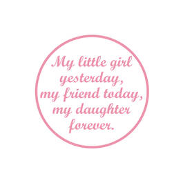My Daughter I Love You Diamond Pendant with FREE Miracle Rose 2965 0223 d sticker
