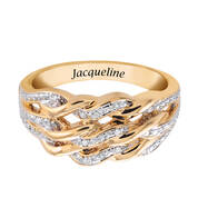 Personalized Diamond Swirl Ring by Robert Tonner 11308 0022 b front