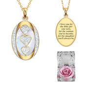 My Daughter I Love You Diamond Pendant with FREE Miracle Rose 1162 0085 a main