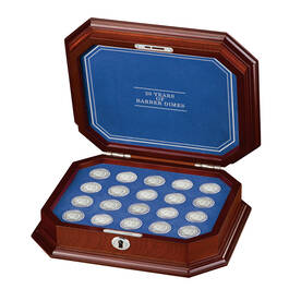 20 Years of Barber Silver Dimes 4543 0048 c open display