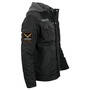The Personalized Veteran Hooded Trucker Jacket 12560 0015 c left sleeve