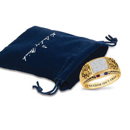 Freedom Isnt Free Patriot Diamond Ring 12658 0018 g giftpouch