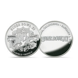 Super Bowl Flip Coin Silver Plated Collection 11732 0085 a Raiders11