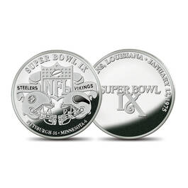 Super Bowl Flip Coin Silver Plated Collection 11732 0028 a commemorative