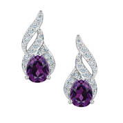 Genuine Birthstone and Diamond Earrings 11573 0020 b february