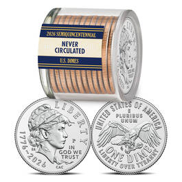 USA 250th Platinum Gold Dimes 13145 0025 d roll