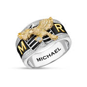 Personalized Soaring Eagle Diamond Ring 12834 0015 a main