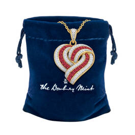 The Love Knot Ruby Heart Pendant 10777 0018 g gift pouch