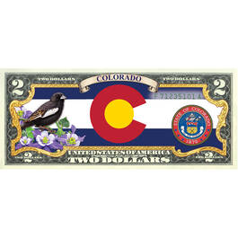 State Bird and Flower Enhanced $2 Bill Collection 11346 0026 a Colorado