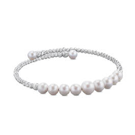 Pretty in Pearls Silver Flex Bracelet 11523 0013 a main