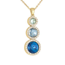 The I Love You Ocean Blue Pendant with FREE Matching Earrings 12893 0013 c front