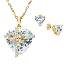 Pers My Heart Yours Birthstone Diamond Pendant with FREE Matching Earrings 12344 0018 c april